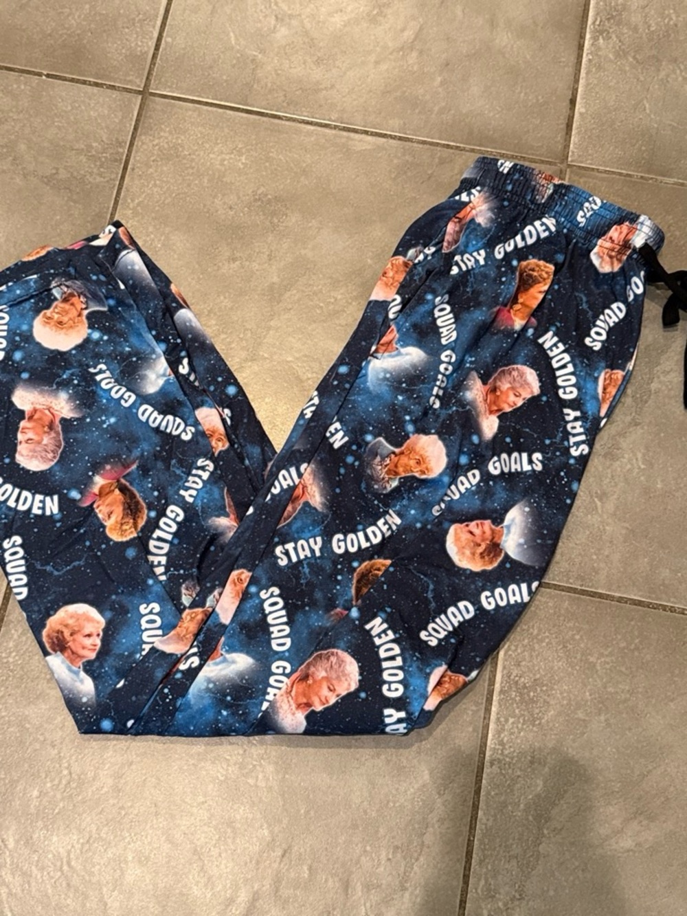 AB Studio Navy 'Stay Golden' Graphic Pajama Pants
